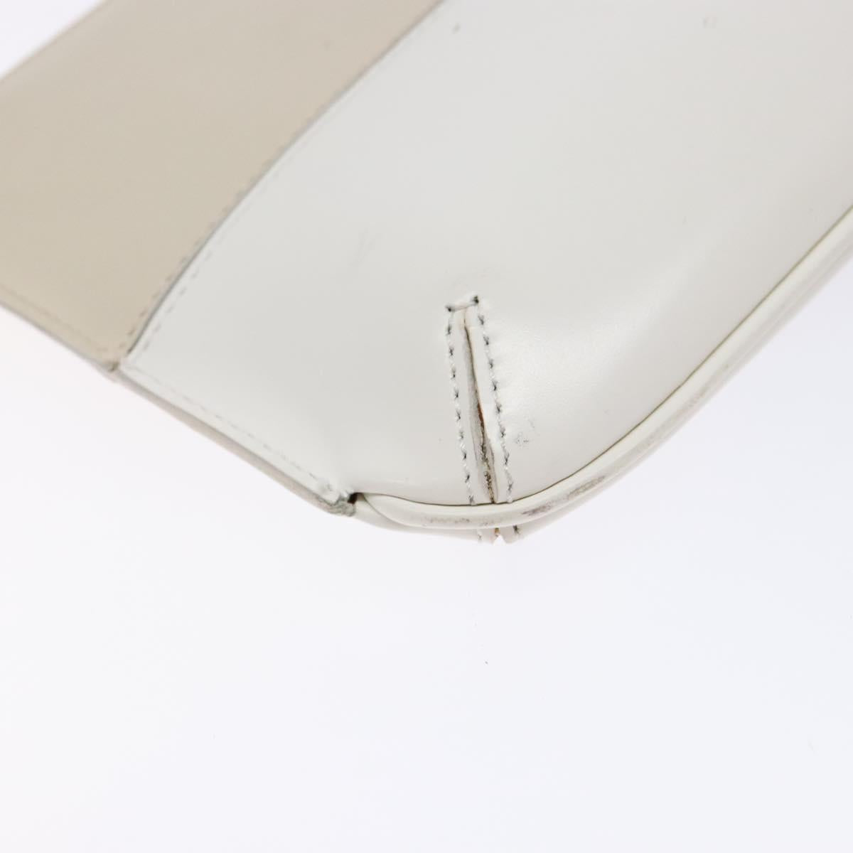 Salvatore Ferragamo Hand Bag Patent leather Beige Gold Auth sw1286