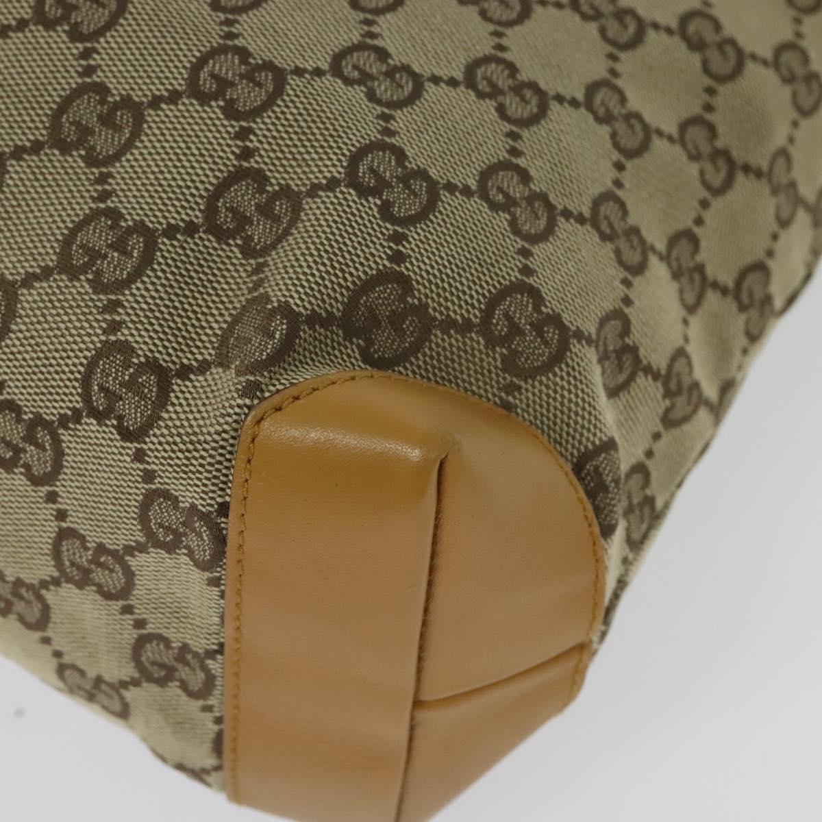 GUCCI GG Canvas Sherry Line Tote Bag Beige Silver 019 0402 1705 Auth sw1310