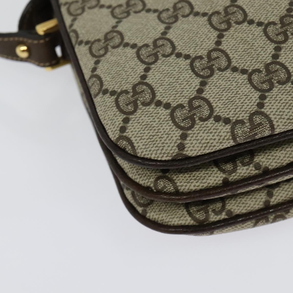 GUCCI GG Supreme Shoulder Bag PVC Beige Gold 33 01 4092 Auth sw1311