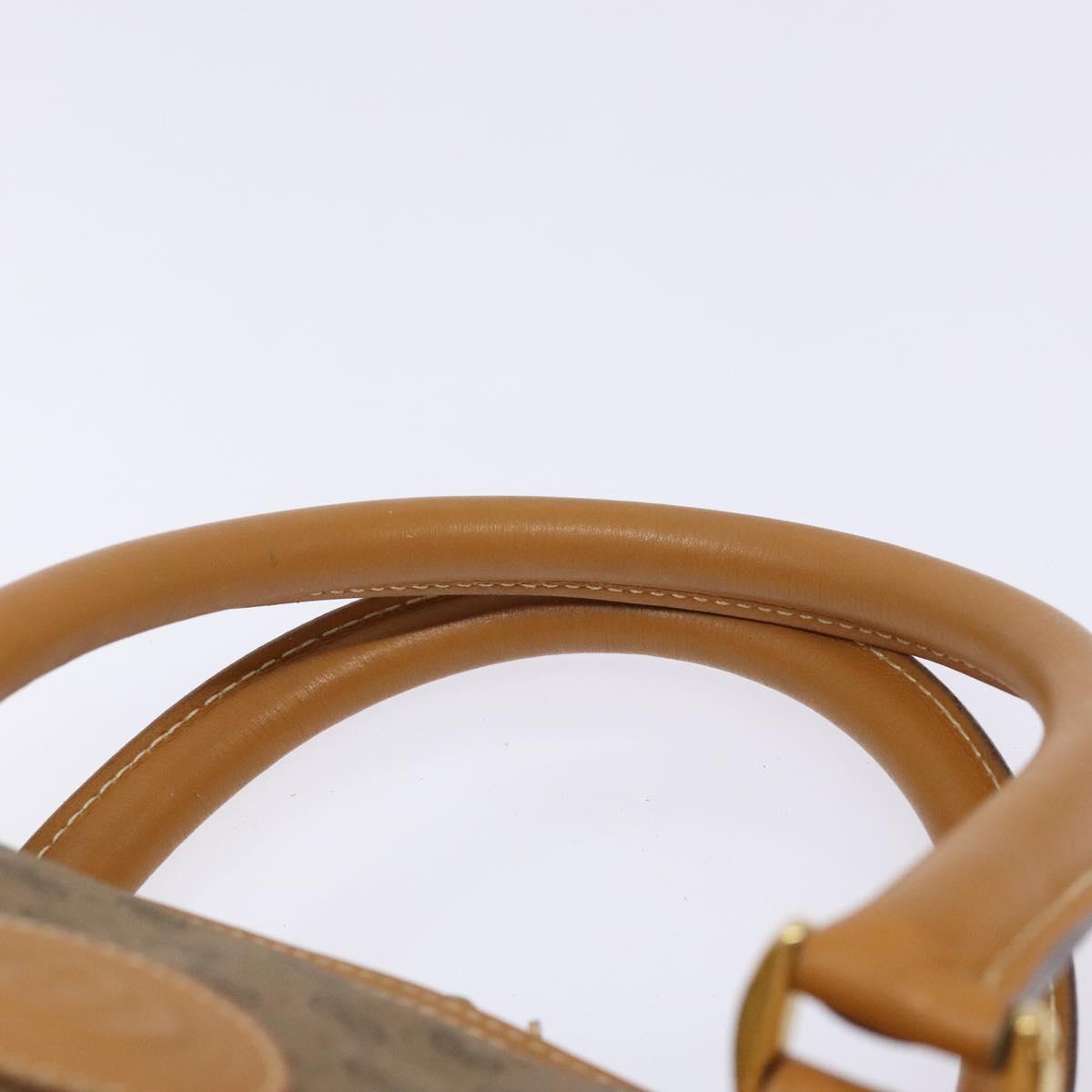 GUCCI Micro GG Supreme Hand Bag PVC Beige Gold Auth sw1312