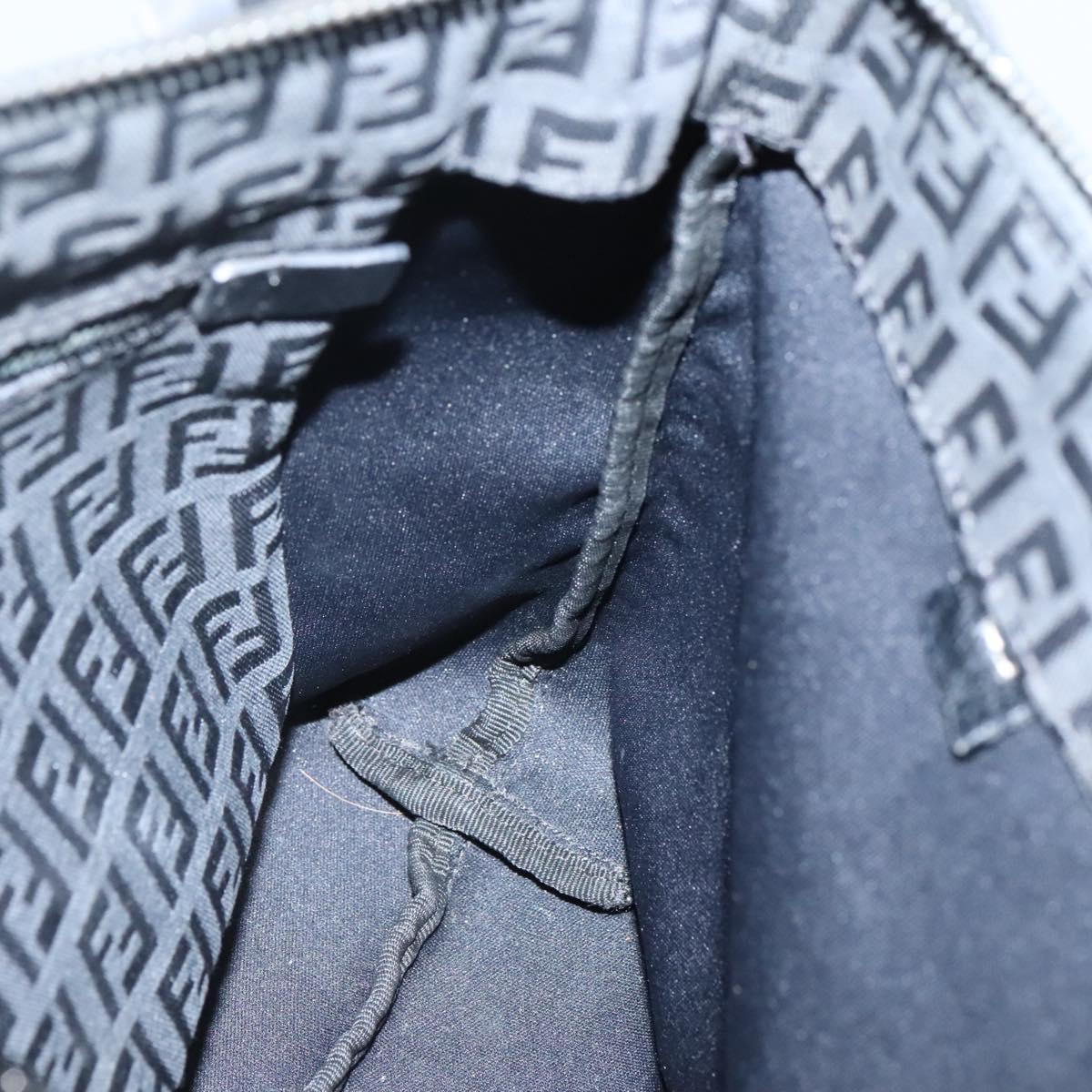 FENDI Zucchino Canvas Tote Bag Black Auth sw1327