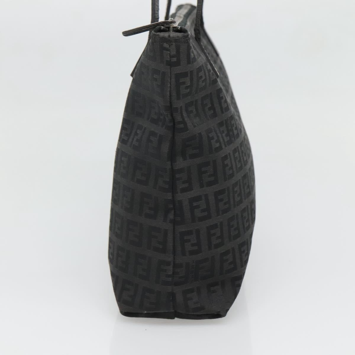 FENDI Zucchino Canvas Tote Bag Black Auth sw1327