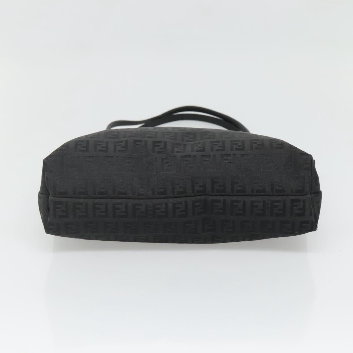 FENDI Zucchino Canvas Tote Bag Black Auth sw1327