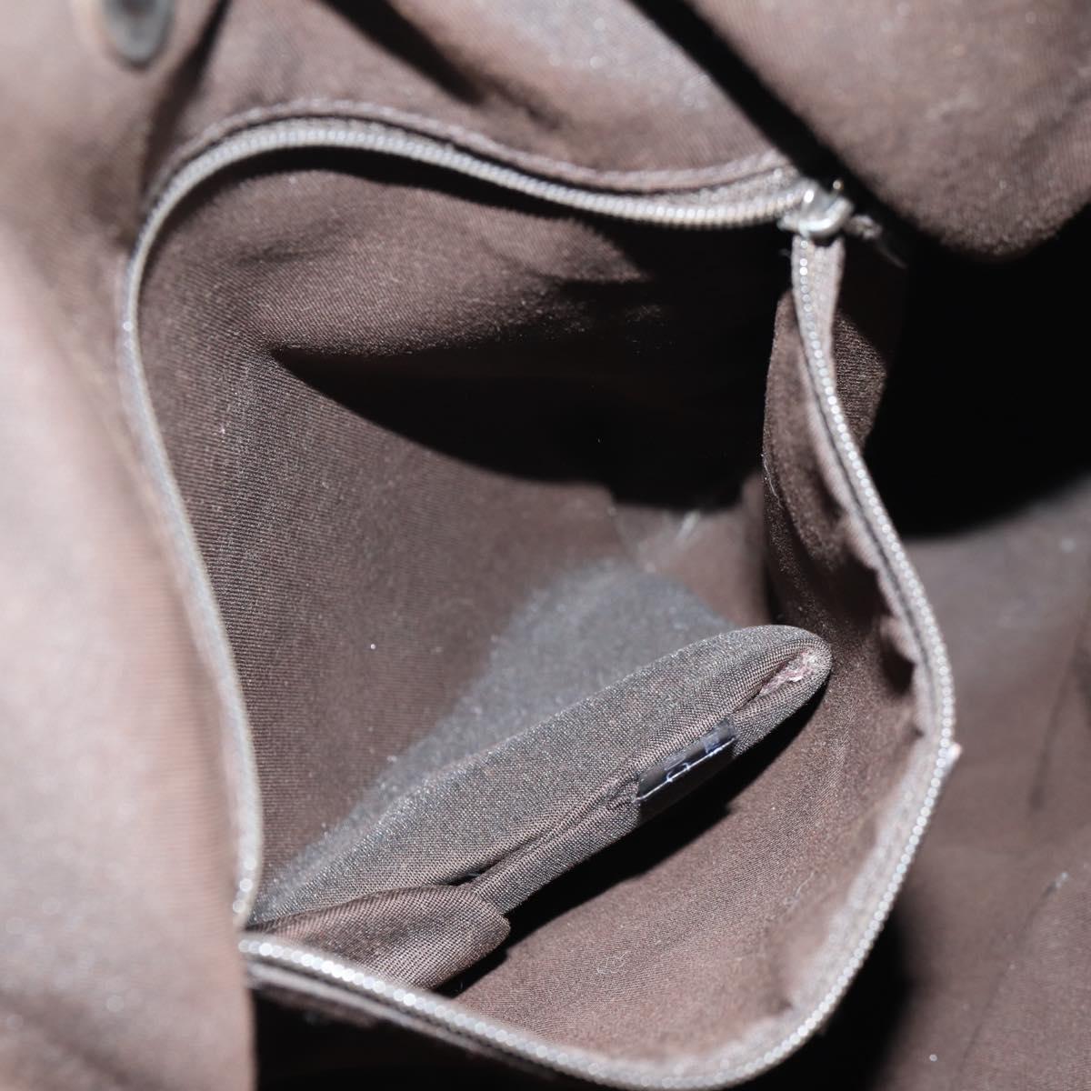 GUCCI Shoulder Bag Leather Black Silver 257290 Auth sw1329