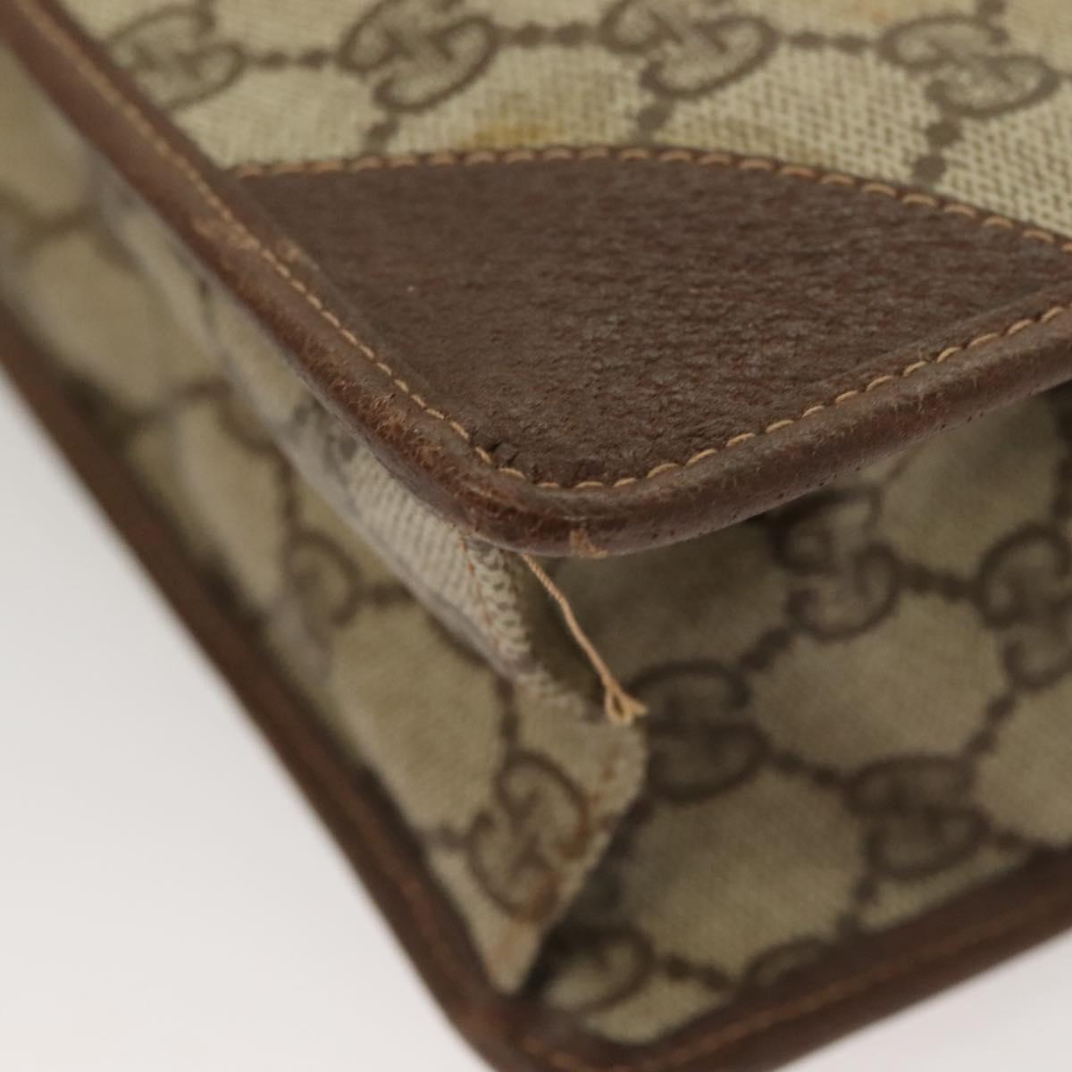 GUCCI GG Supreme Clutch Bag PVC Beige 97 01 029 Auth sw1331