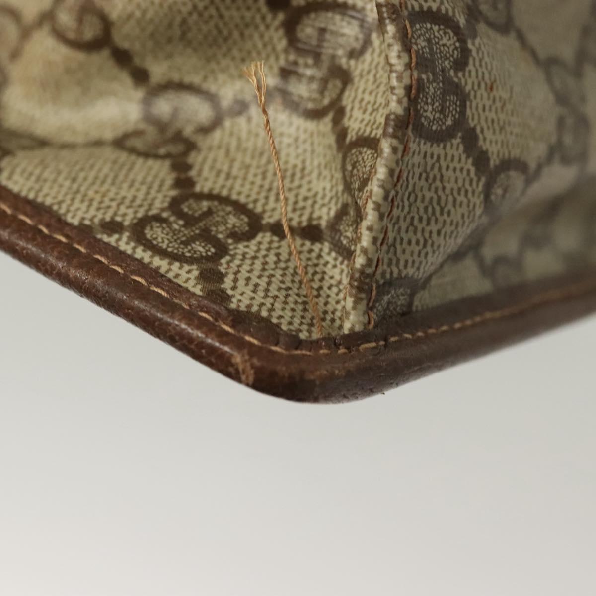 GUCCI GG Supreme Clutch Bag PVC Beige 97 01 029 Auth sw1331