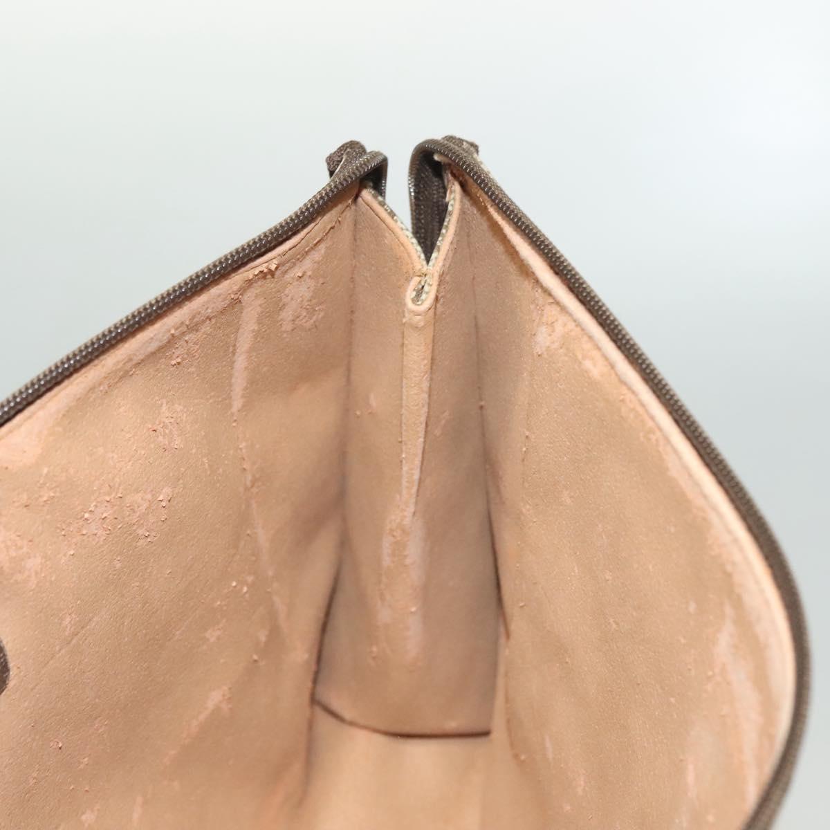 GUCCI GG Supreme Clutch Bag PVC Beige 97 01 029 Auth sw1331