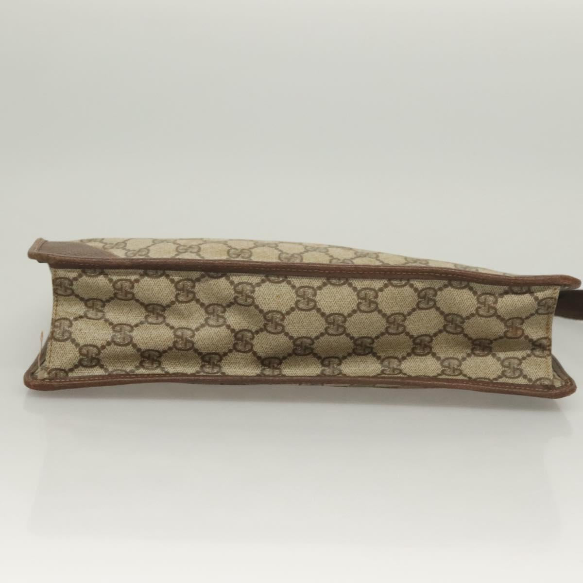 GUCCI GG Supreme Clutch Bag PVC Beige 97 01 029 Auth sw1331