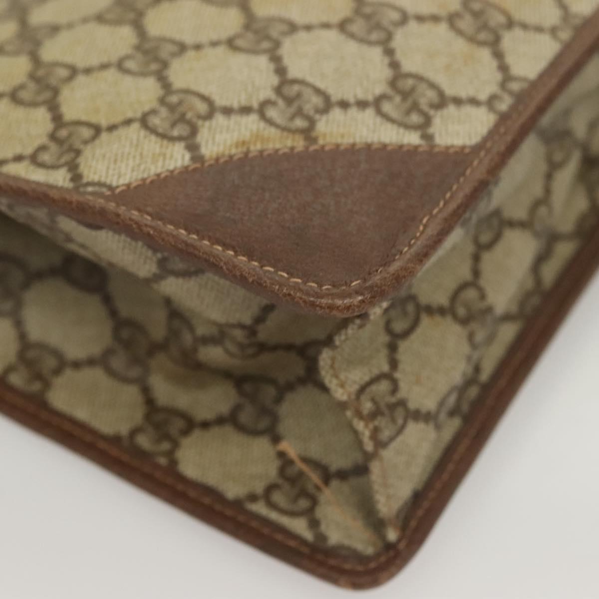 GUCCI GG Supreme Clutch Bag PVC Beige 97 01 029 Auth sw1331