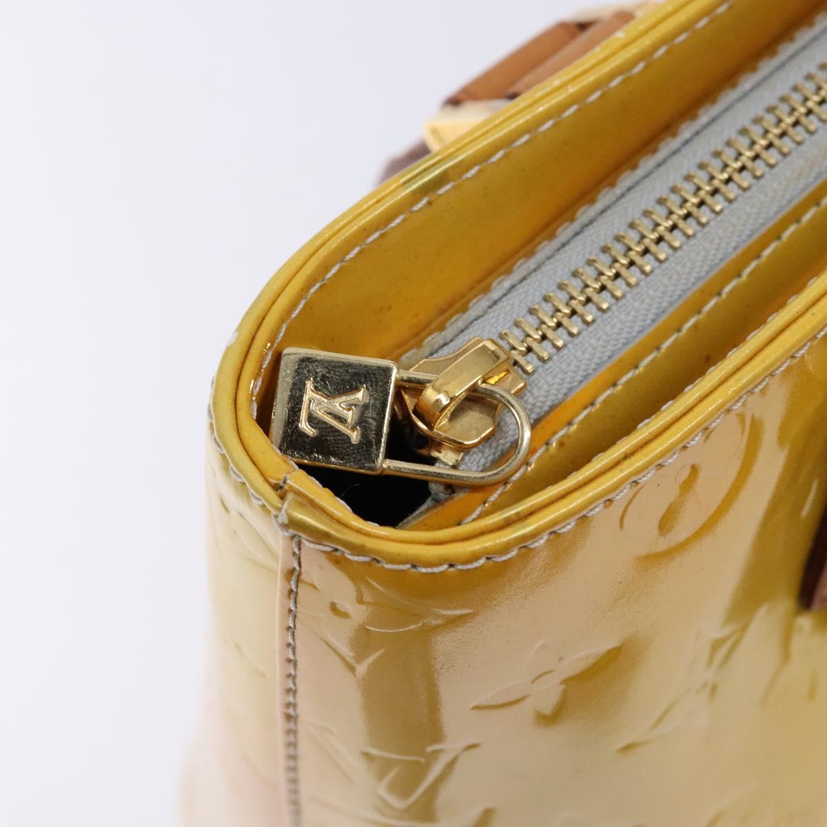 LOUIS VUITTON Monogram Vernis Houston Hand Bag Gris M91053 LV Auth sw1336