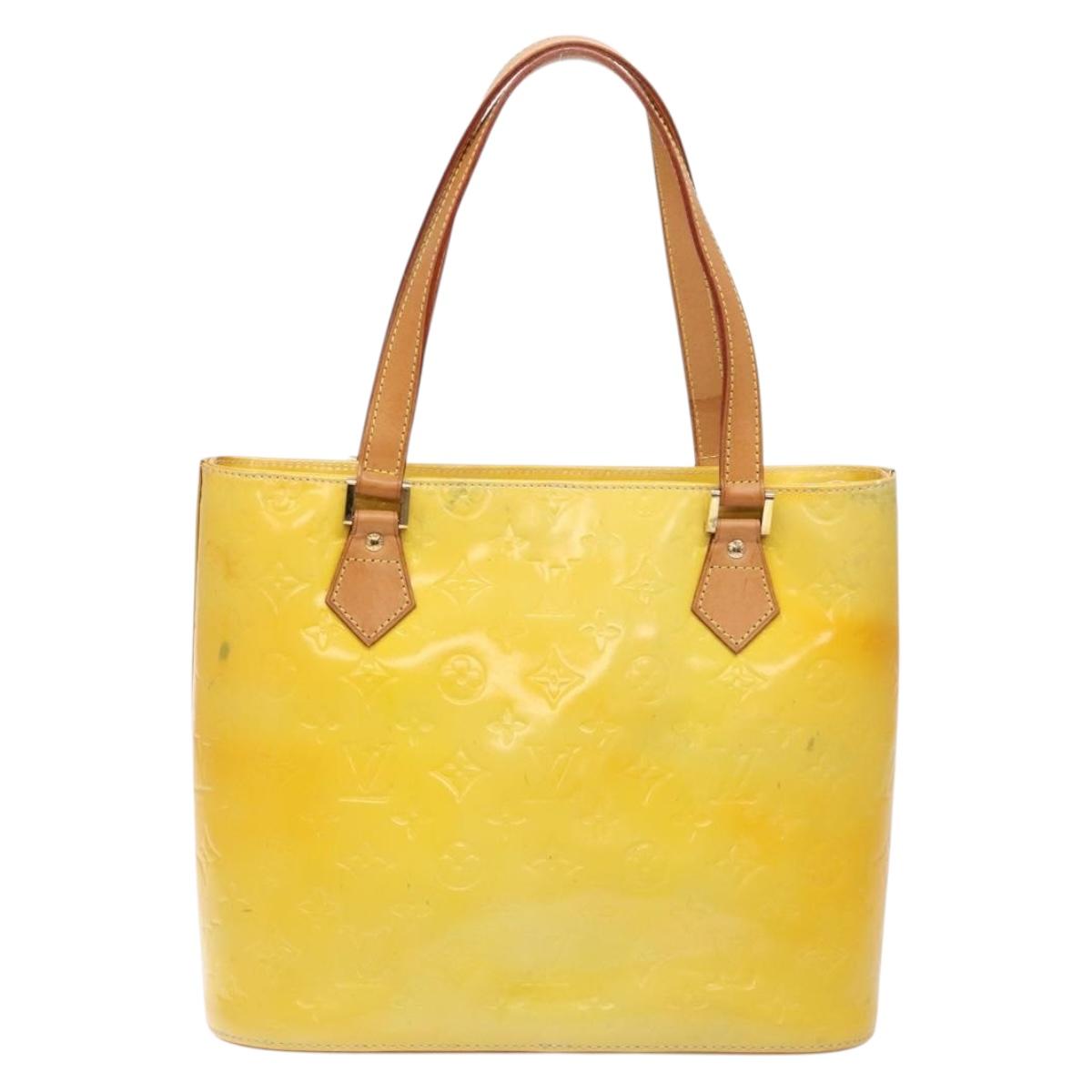 LOUIS VUITTON Monogram Vernis Houston Hand Bag Gris M91053 LV Auth sw1336