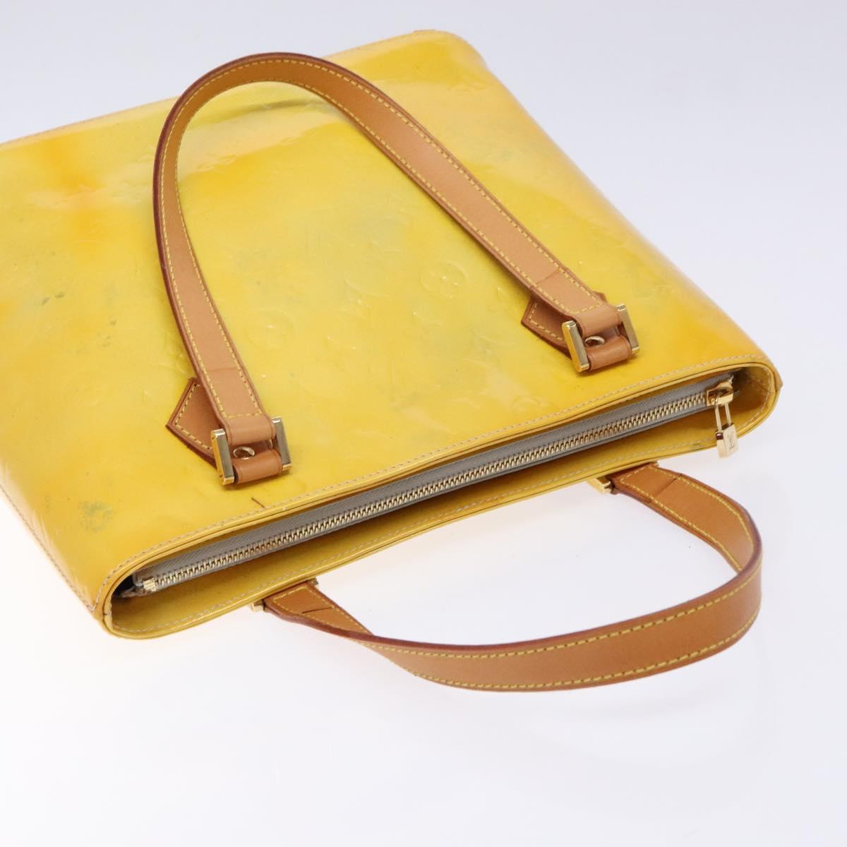 LOUIS VUITTON Monogram Vernis Houston Hand Bag Gris M91053 LV Auth sw1336