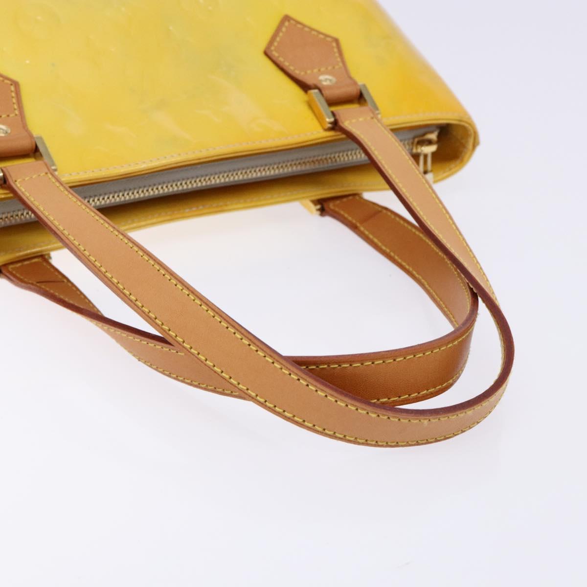 LOUIS VUITTON Monogram Vernis Houston Hand Bag Gris M91053 LV Auth sw1336