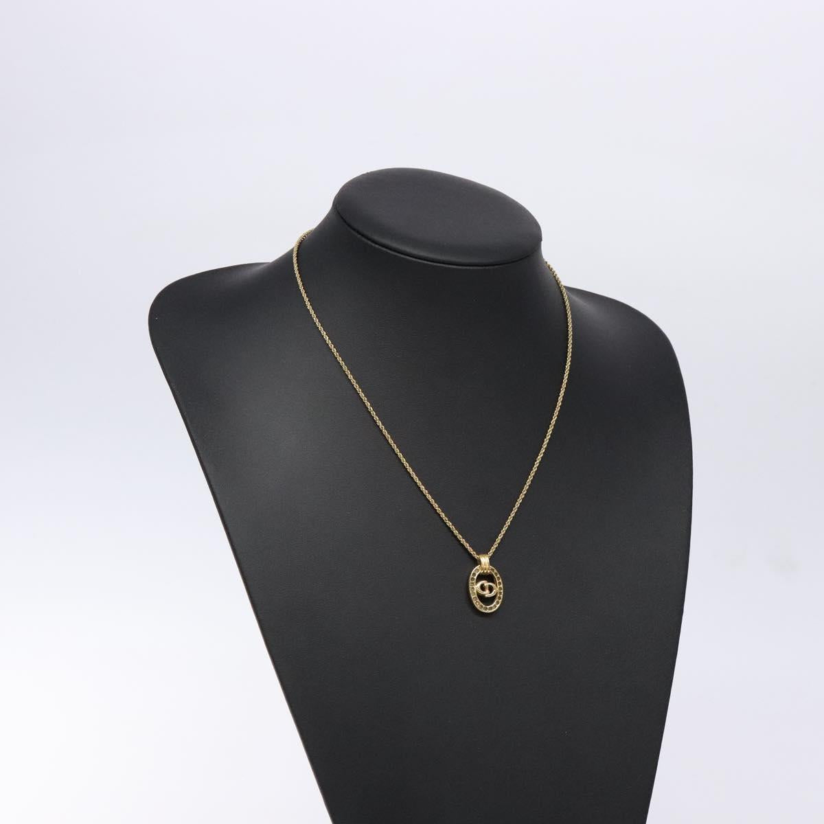 Christian Dior Necklace metal Gold Auth sw1371
