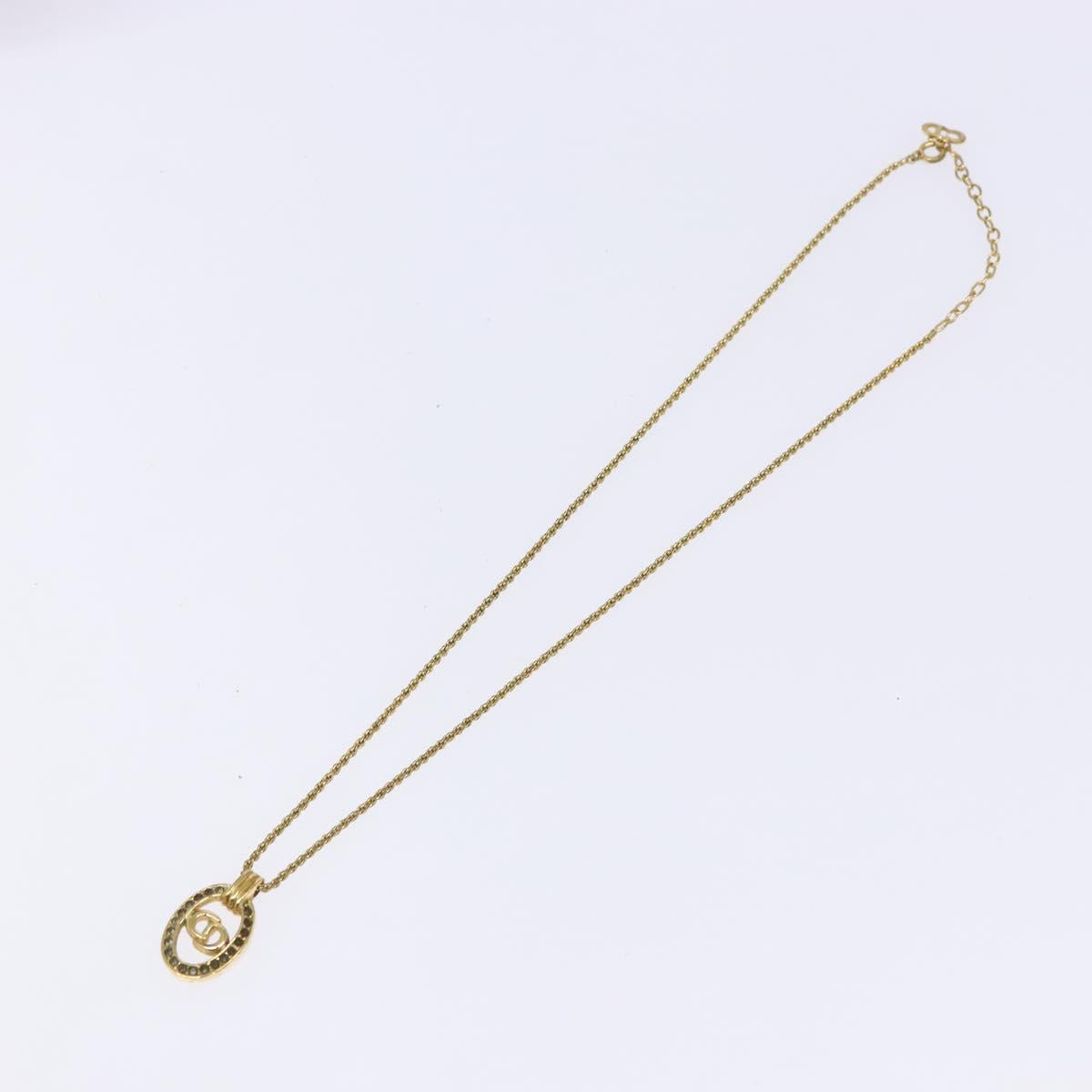 Christian Dior Necklace metal Gold Auth sw1371