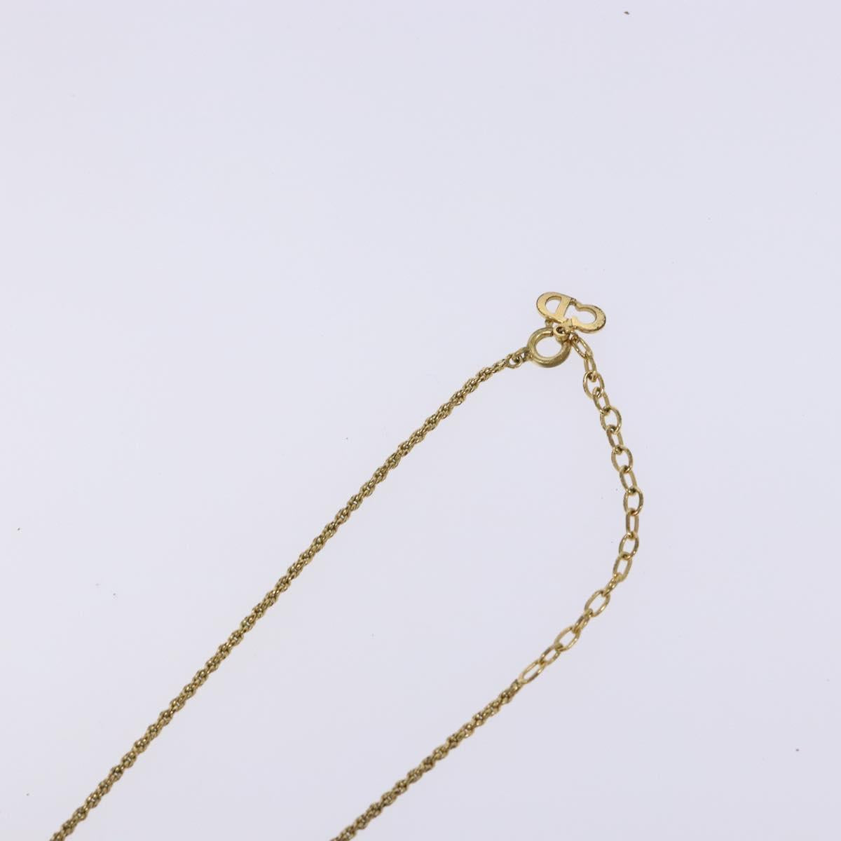 Christian Dior Necklace metal Gold Auth sw1371