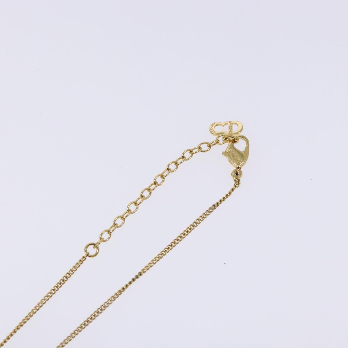Christian Dior Necklace metal Gold Auth sw1373