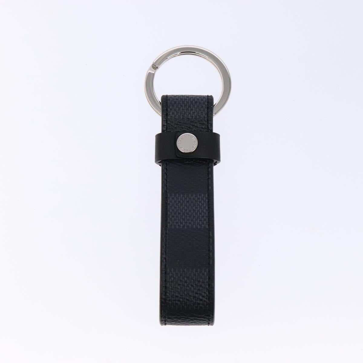 LOUIS VUITTON Damier Graphite LV Dragonne Key Ring M62706 LV Auth sw1392M