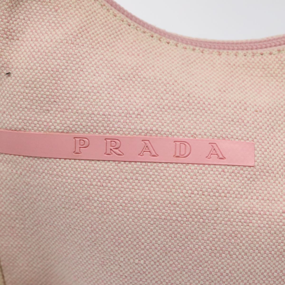 PRADA Sports Mini Hobo Hand Bag Canvas Pink Auth sw141