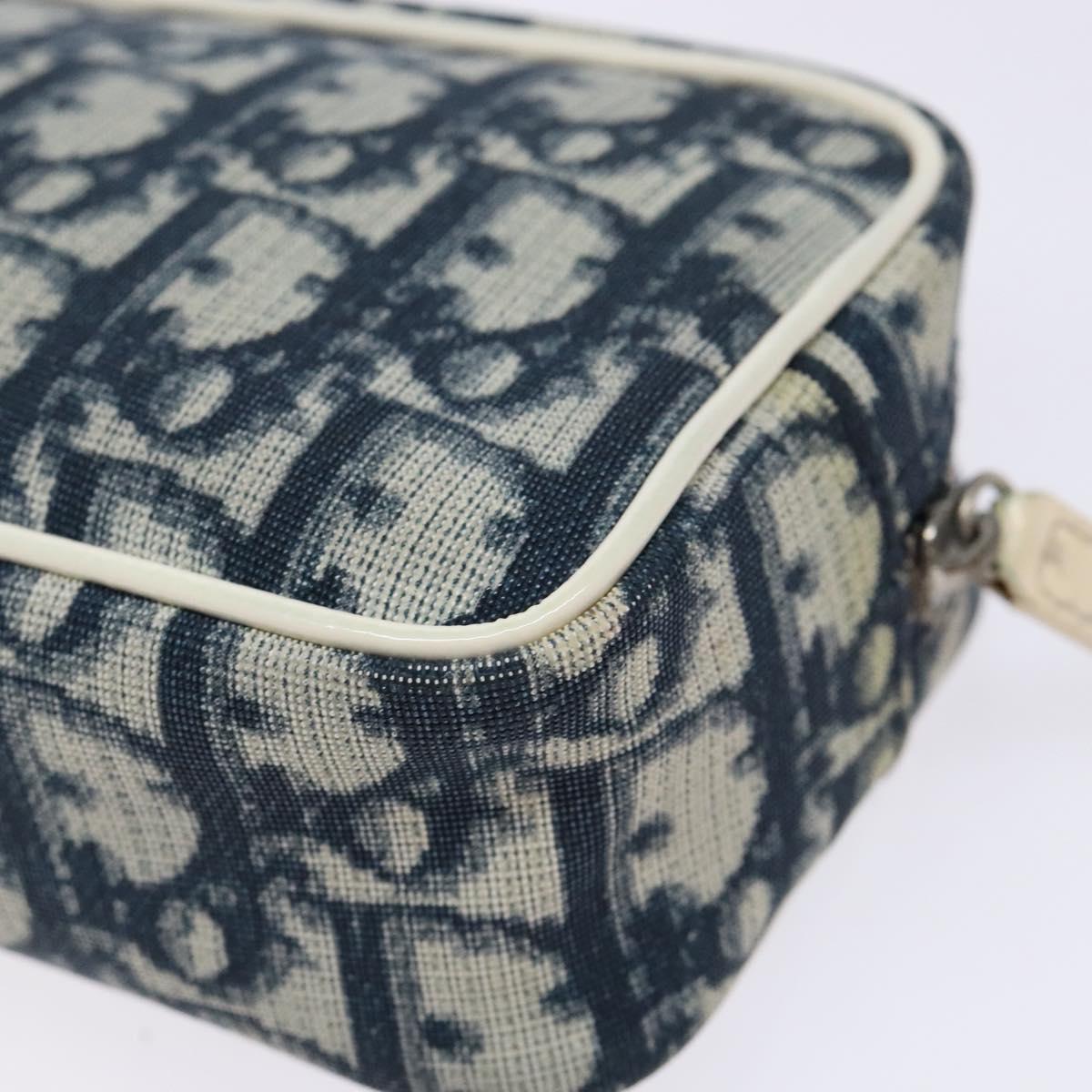 Christian Dior Trotter Canvas Pouch Navy Auth sw1422