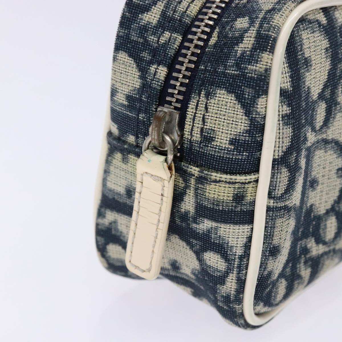 Christian Dior Trotter Canvas Pouch Navy Auth sw1422