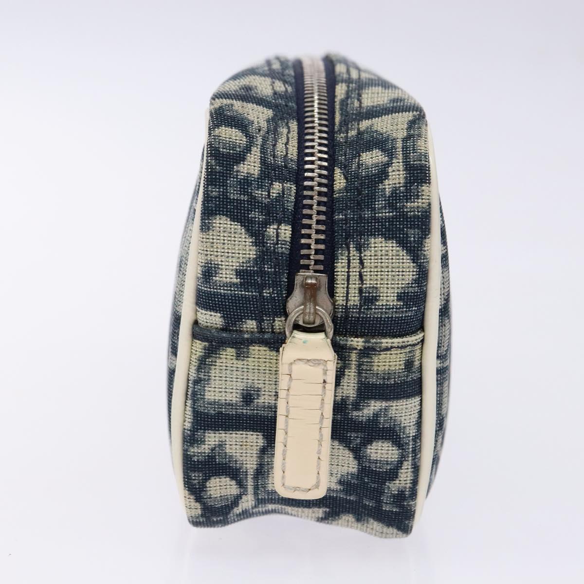 Christian Dior Trotter Canvas Pouch Navy Auth sw1422