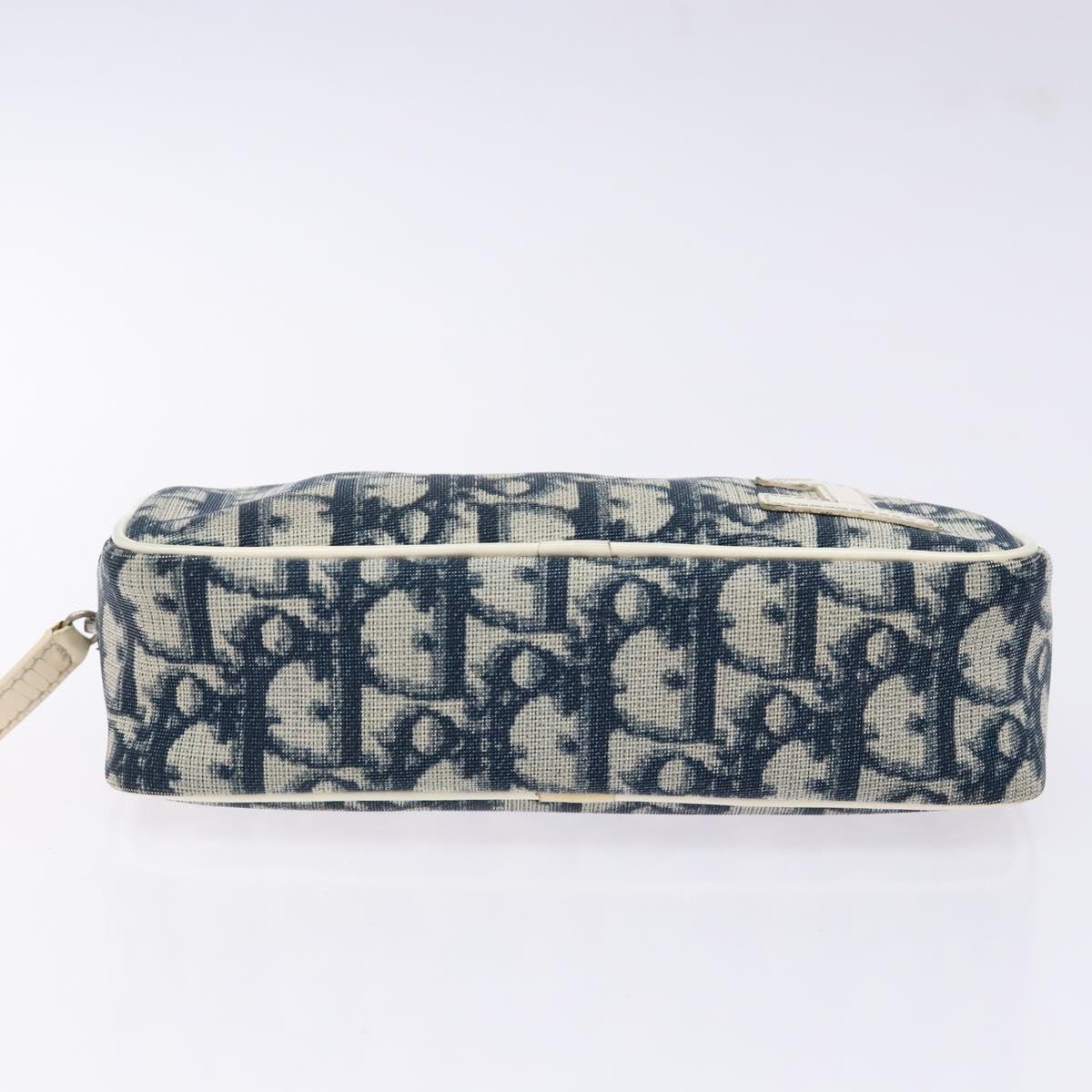 Christian Dior Trotter Canvas Pouch Navy Auth sw1422