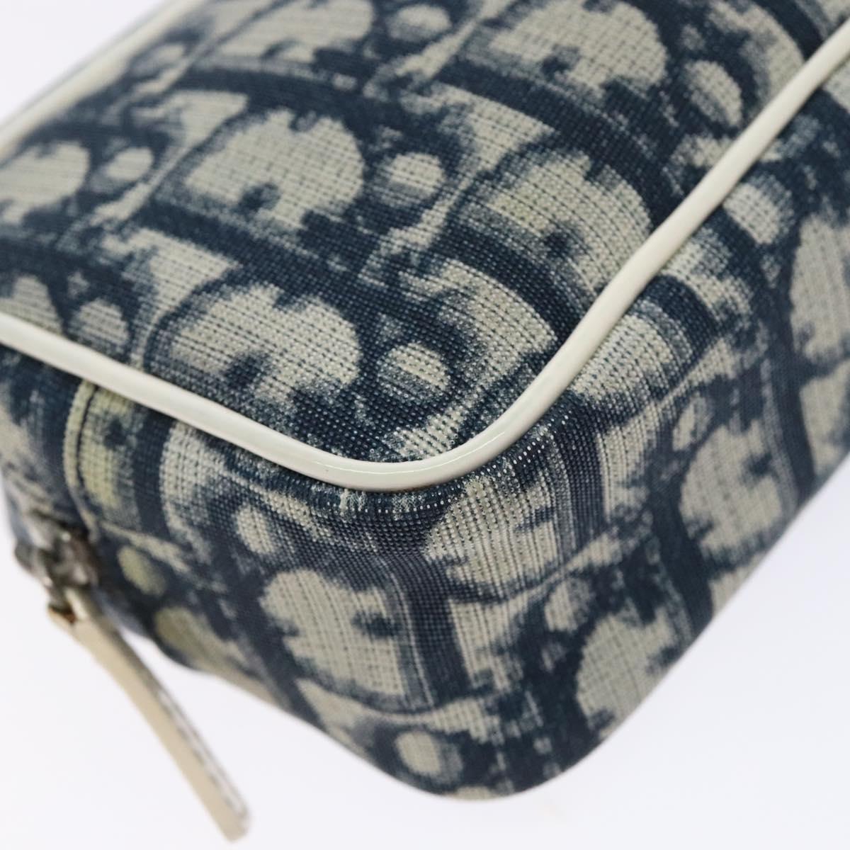 Christian Dior Trotter Canvas Pouch Navy Auth sw1422