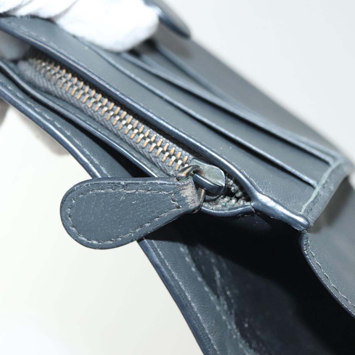 BOTTEGA VENETA INTRECCIATO Wallet Leather Gray Auth sw1423