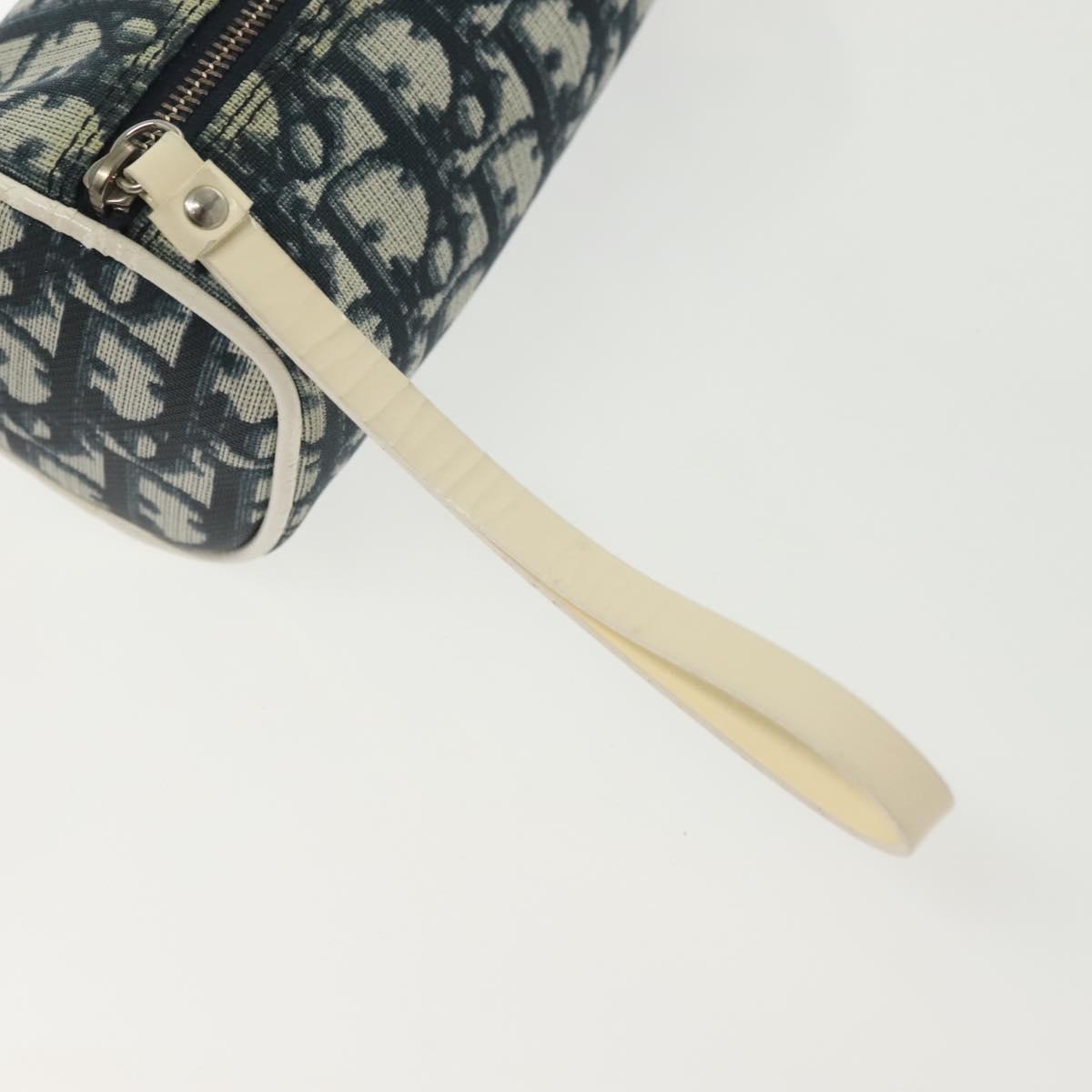 Christian Dior Trotter Canvas Pouch Navy Auth sw1424