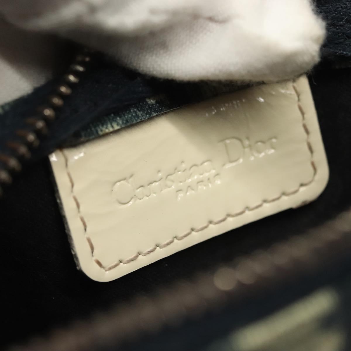 Christian Dior Trotter Canvas Pouch Navy Auth sw1424