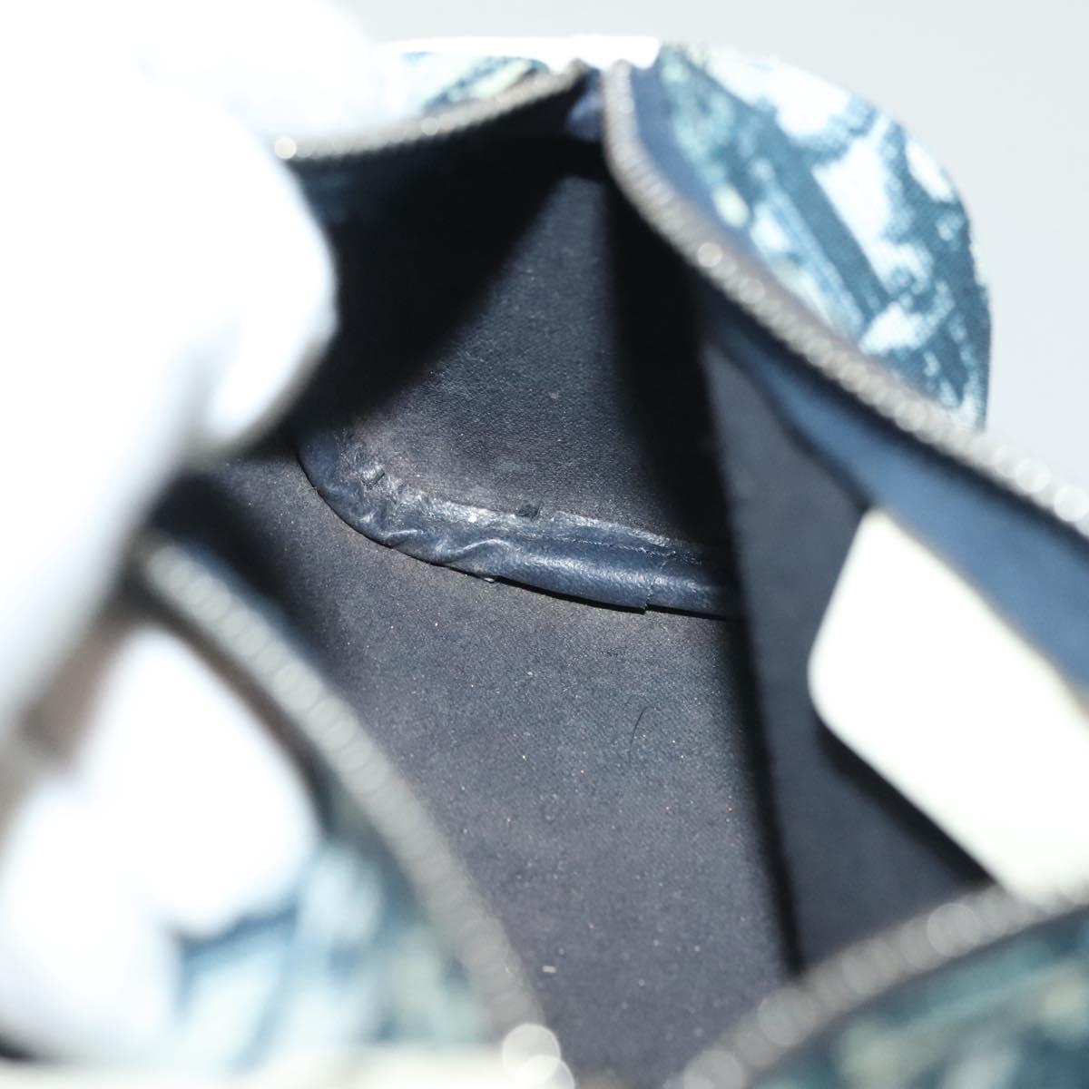 Christian Dior Trotter Canvas Pouch Navy Auth sw1424