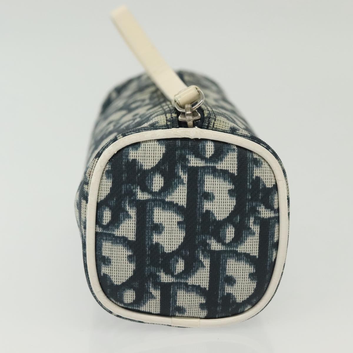 Christian Dior Trotter Canvas Pouch Navy Auth sw1424