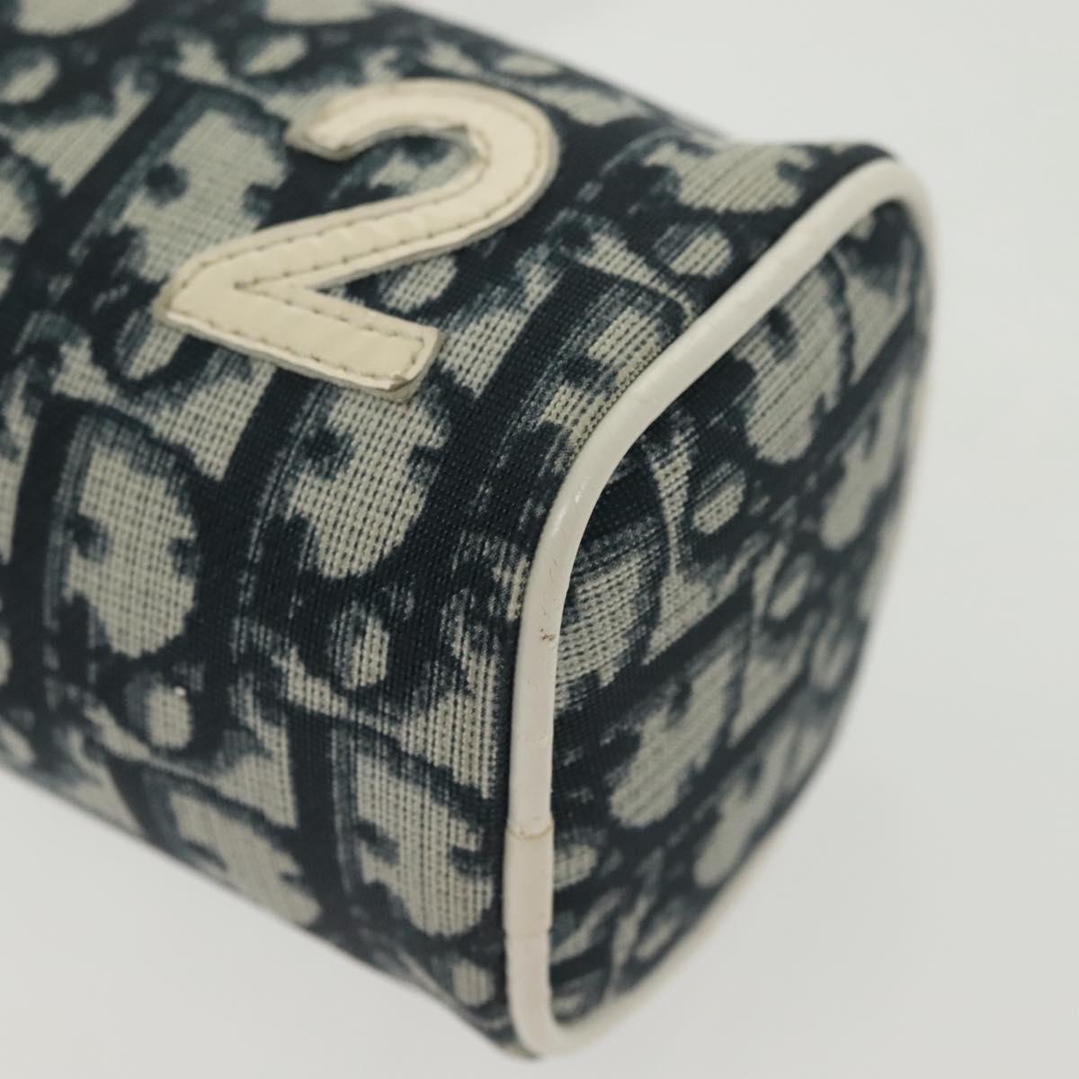 Christian Dior Trotter Canvas Pouch Navy Auth sw1424