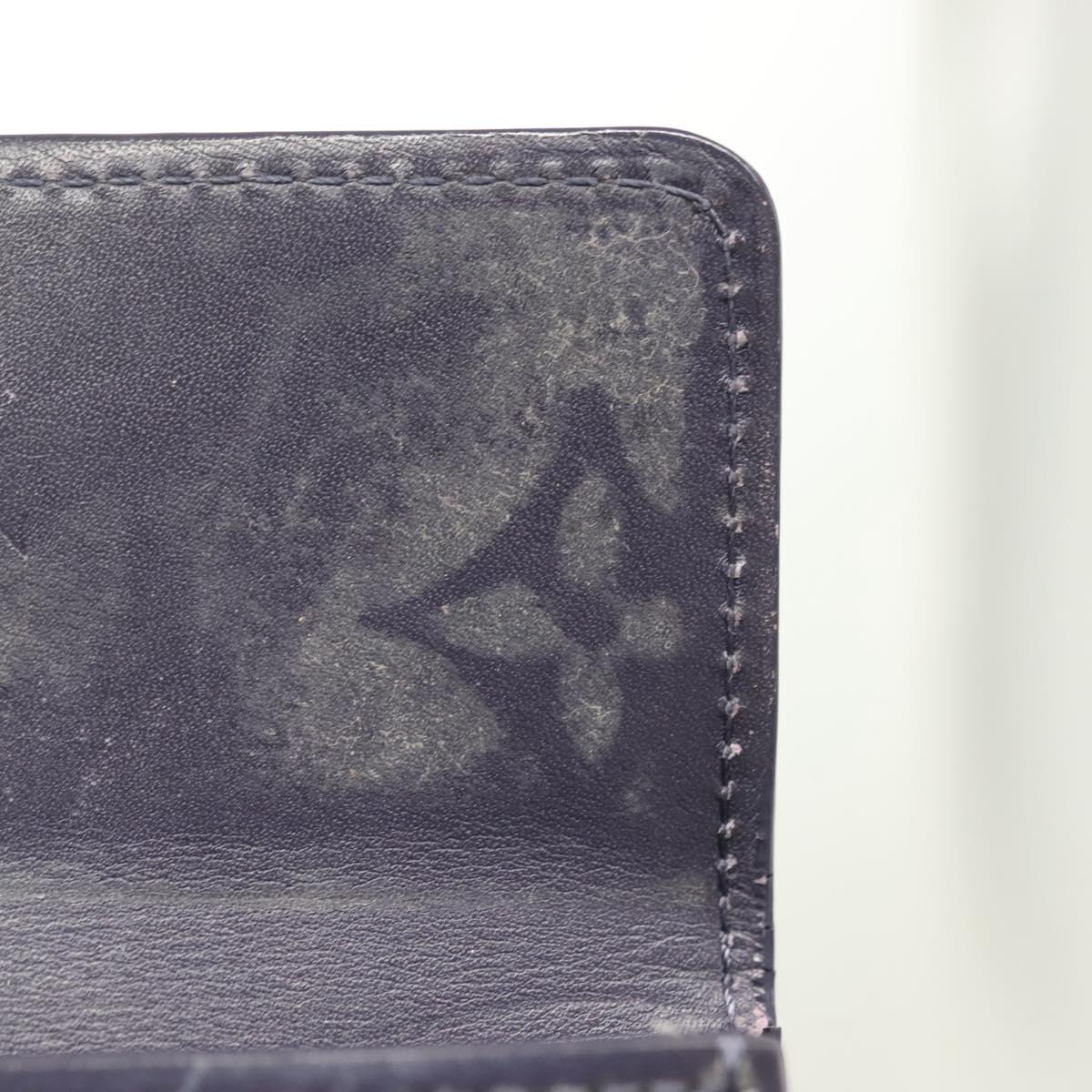 LOUIS VUITTON Monogram Vernis Ludlow Coin Purse Indigo M91356 LV Auth sw1431