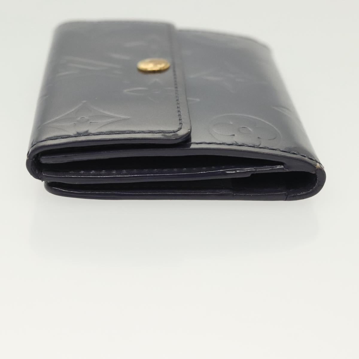 LOUIS VUITTON Monogram Vernis Ludlow Coin Purse Indigo M91356 LV Auth sw1431