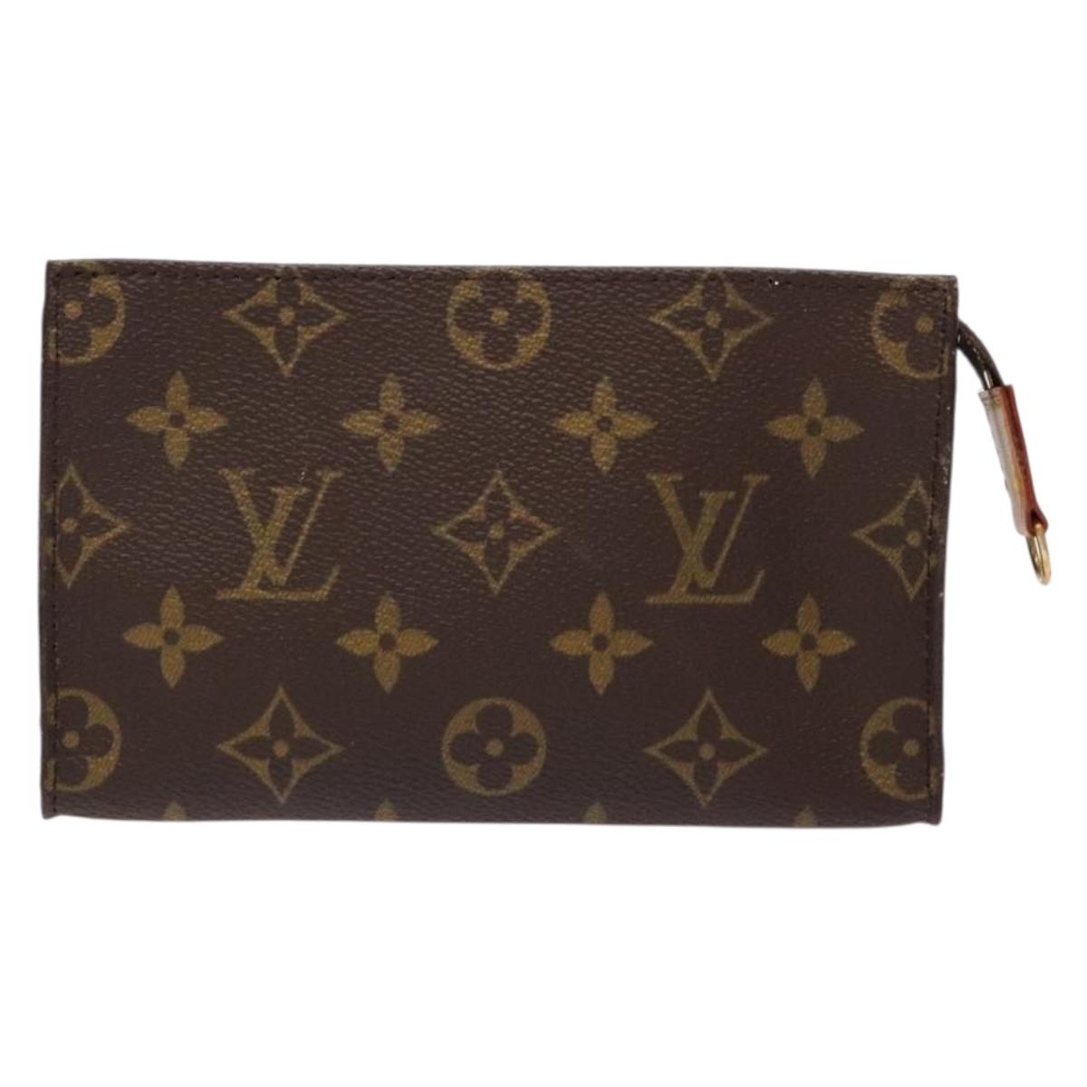 LOUIS VUITTON Monogram Bucket PM Accessory Pouch LV Auth sw1440