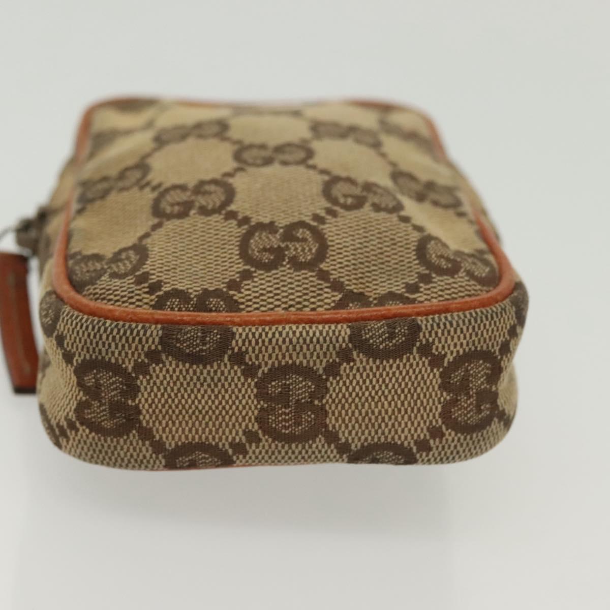 GUCCI GG Canvas Pouch 2Set Beige Auth sw1445