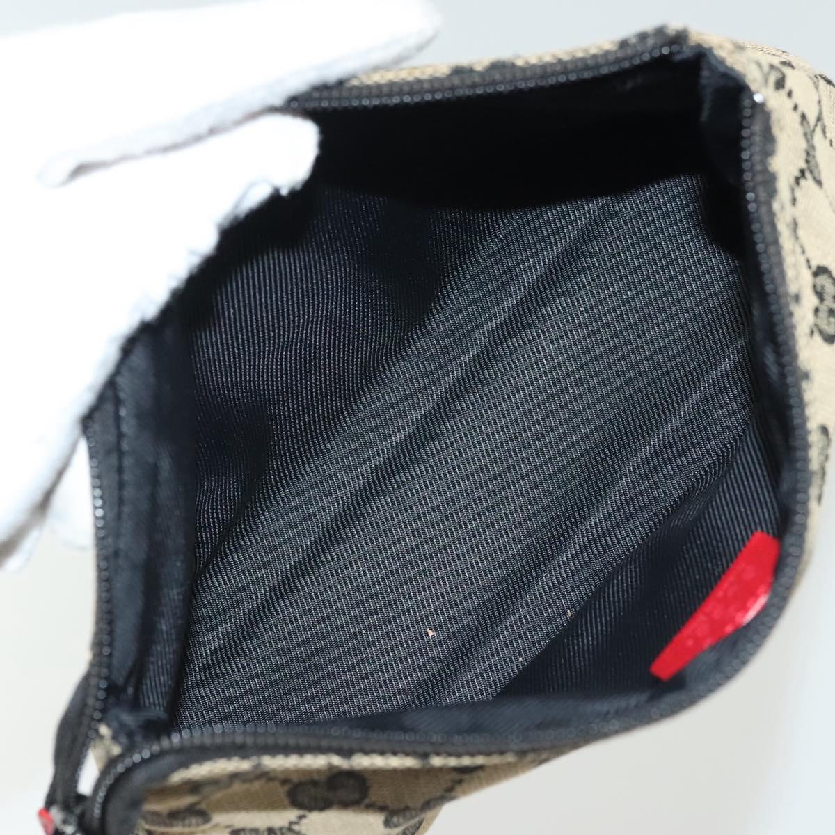 GUCCI GG Canvas Pouch 2Set Beige Auth sw1445