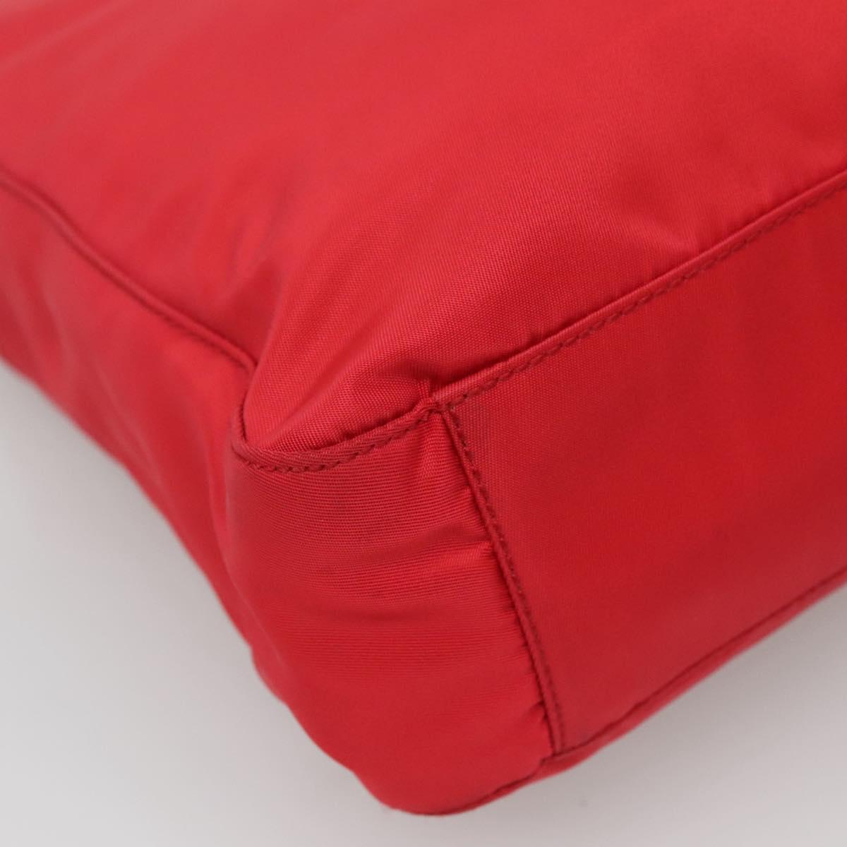 PRADA Tote Bag Nylon Red Auth SW1454