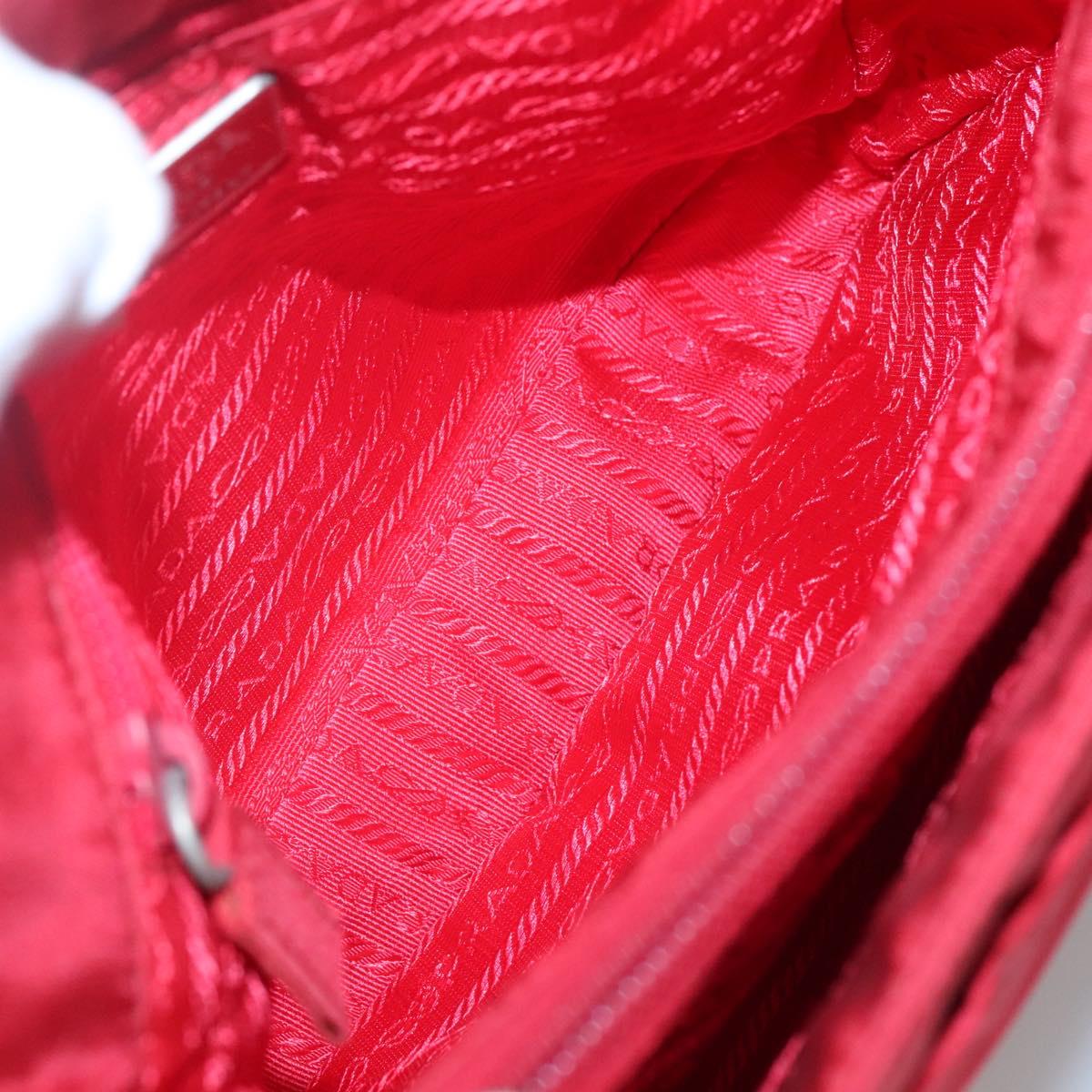 PRADA Tote Bag Nylon Red Auth SW1454