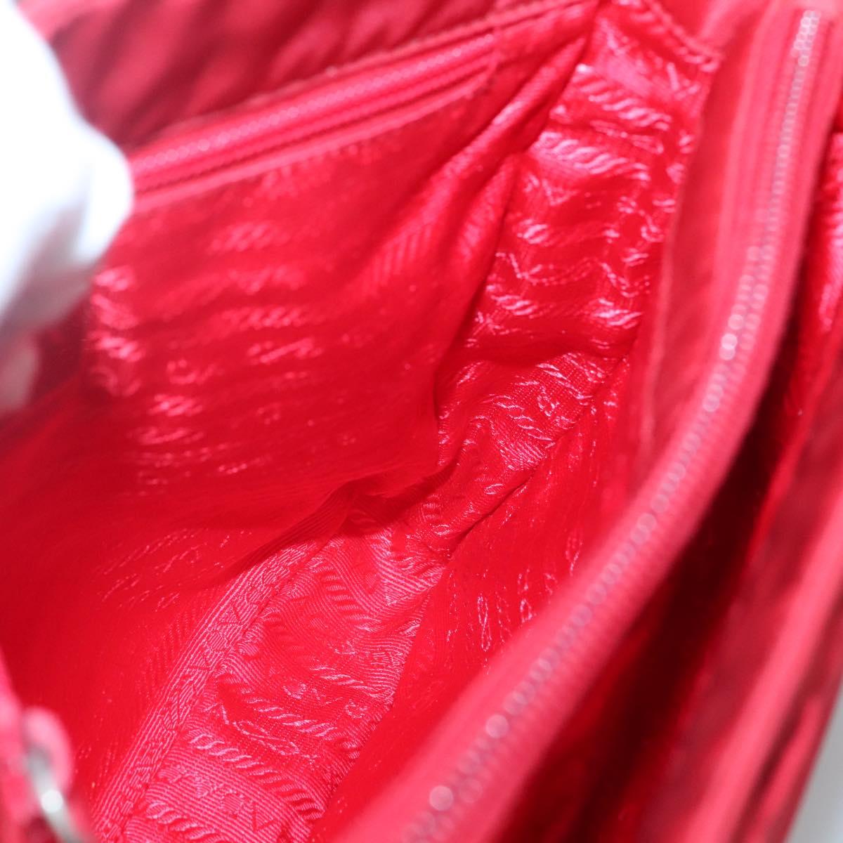 PRADA Tote Bag Nylon Red Auth SW1454