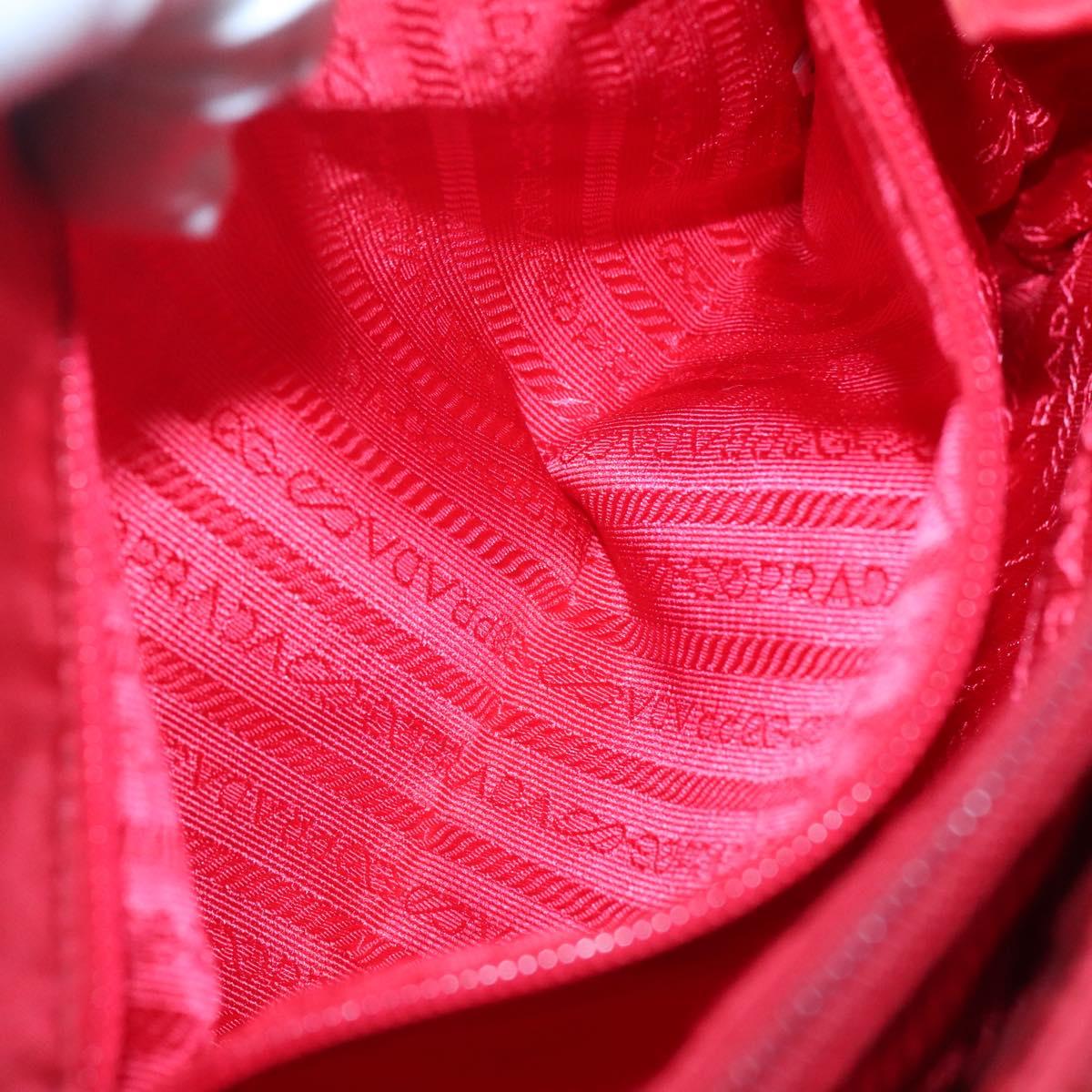 PRADA Tote Bag Nylon Red Auth SW1454