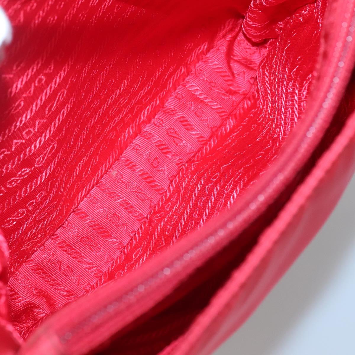 PRADA Tote Bag Nylon Red Auth SW1454