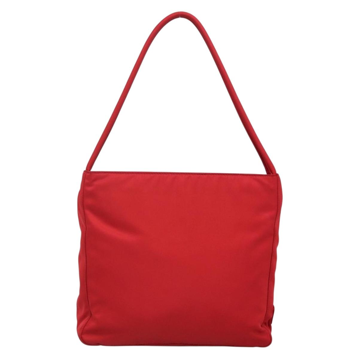 PRADA Tote Bag Nylon Red Auth SW1454