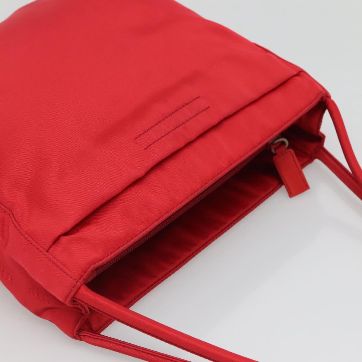 PRADA Tote Bag Nylon Red Auth SW1454