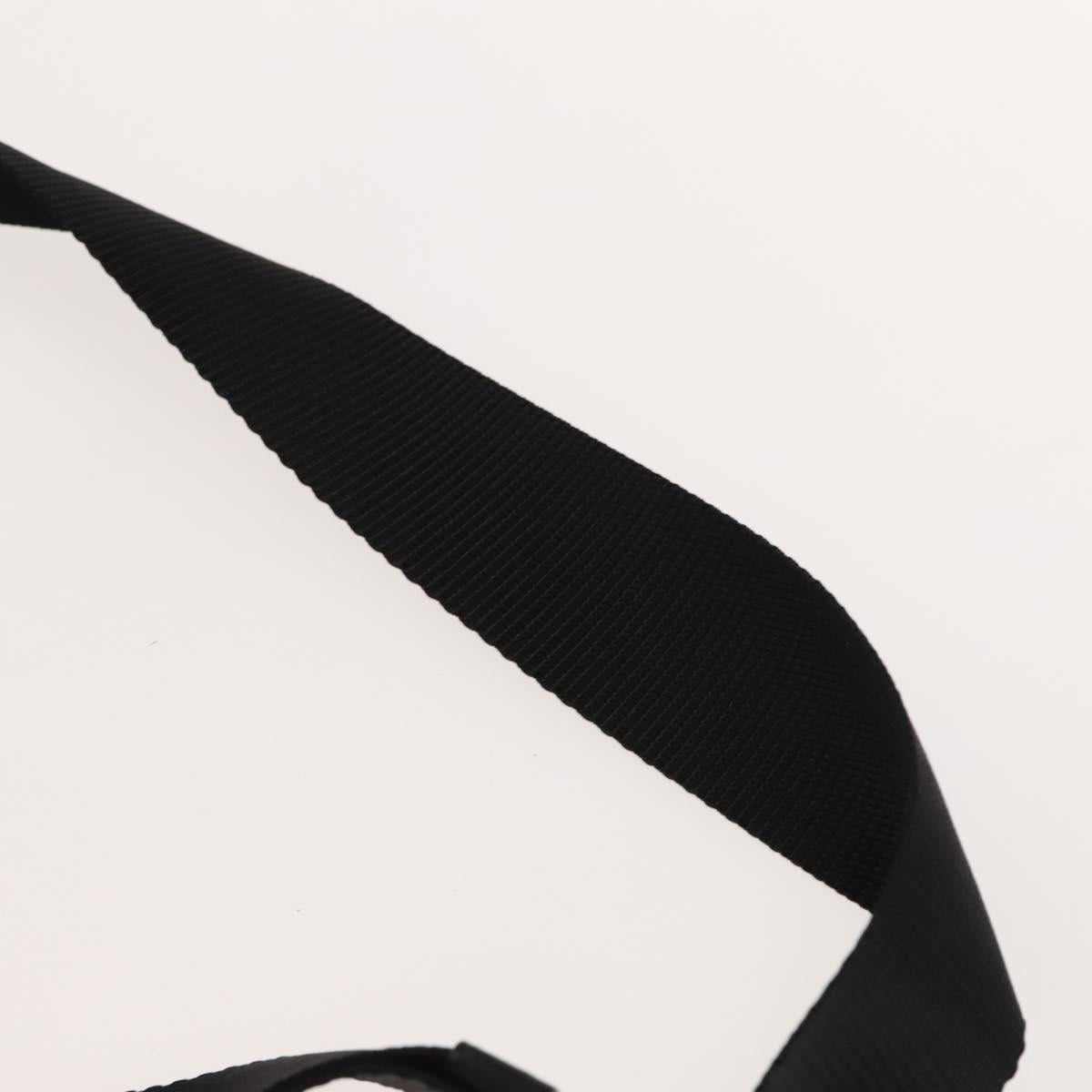 PRADA Hand Bag Nylon Black Silver Auth SW1455