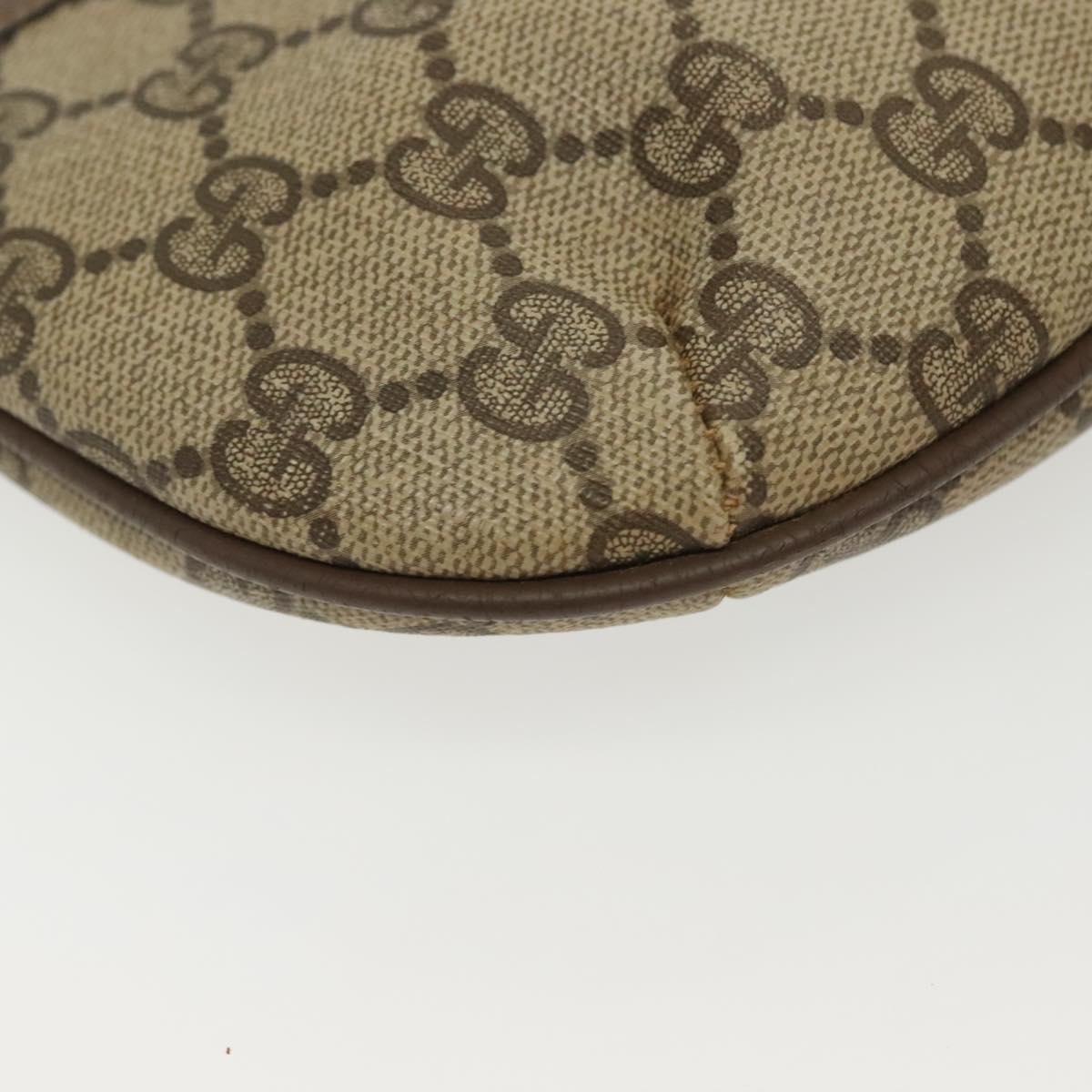 GUCCI GG Supreme Shoulder Bag PVC Beige Gold 904 02 020 Auth SW1461
