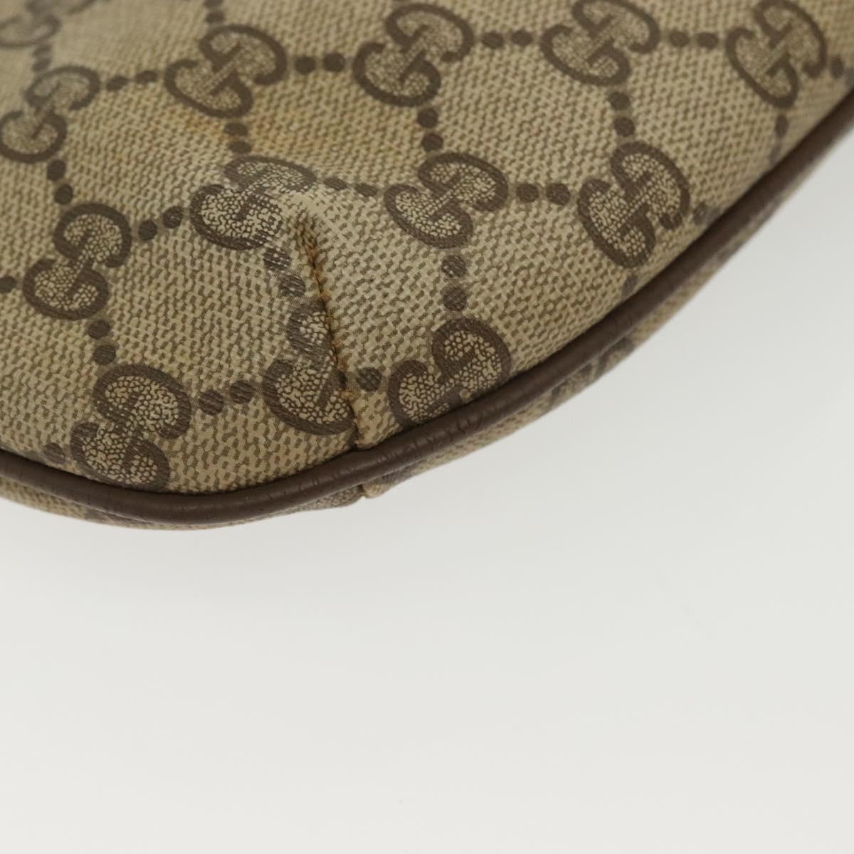GUCCI GG Supreme Shoulder Bag PVC Beige Gold 904 02 020 Auth SW1461