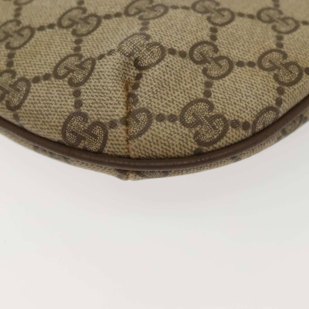 GUCCI GG Supreme Shoulder Bag PVC Beige Gold 904 02 020 Auth SW1461